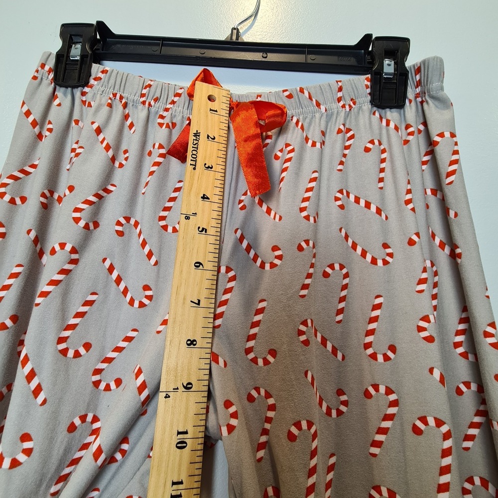Not A Morning Person Candy Cane Pajama Size S Merry Christmas Tree Gray Soft Bow - Picture 9 of 14